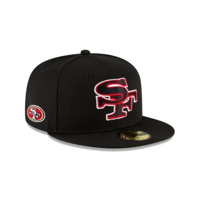 Red San Francisco 49ers Hat - New Era NFL Logo Mix 59FIFTY Fitted Caps USA7086213